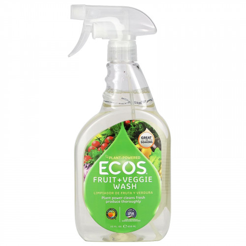 Earth Friendly Products, Ecos, средство для мытья фруктов и овощей, 650 мл (22 жидких унции )