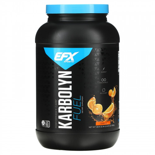 EFX Sports, Karbolyn Fuel, апельсин, 1950 г (4 фунта 4,8 унции)