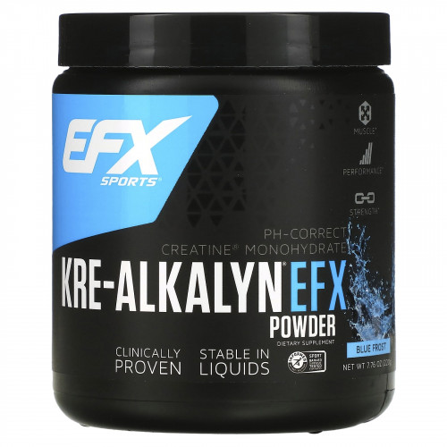 EFX Sports, Kre-Alkalyn EFX, порошок, со вкусом «Морозная свежесть», 220 г (7,76 унции)