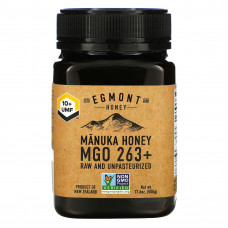 Egmont Honey, Мед манука, необработанный и непастеризованный, MGO 263+, 500 г (17,6 унции)