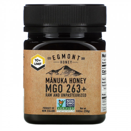 Egmont Honey, Манука Мед, сырой и непастеризованный, MGO 263+, 8,82 унции (250 г)