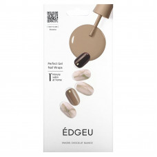 Edgeu, Perfect Gel Nail Wraps, ENT209, Chocolat Nuance, набор из 16 полосок
