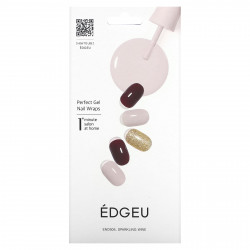 Edgeu, Гелевые обертывания для ногтей Perfect, END504, игристое вино, набор из 16 полосок