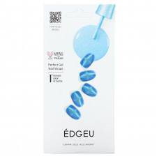 Edgeu, Гелевые обертывания для ногтей Perfect, ENA444, магнит с синим отверстием, набор из 16 полосок
