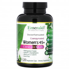 Emerald Laboratories, Для женщин 45+, Clinical + Multi, 120 растительных капсул