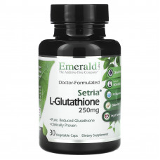 Emerald Laboratories, Setria L-глутатион, 250 мг, 30 растительных капсул