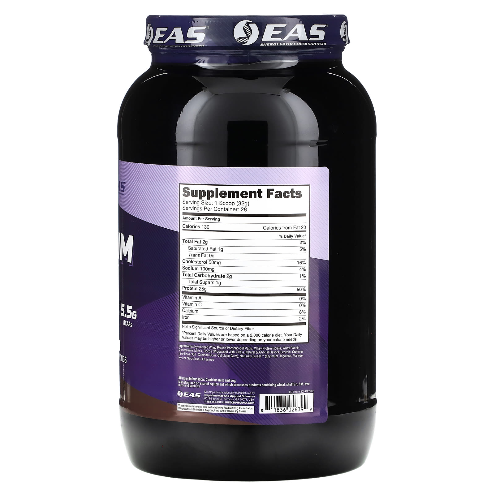 EAS, 100% Platinum Whey, шоколадное мороженое, 907 г (2 фунта)