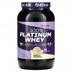 EAS, 100% Platinum Whey, ванильное мороженое, 907 г (2 фунта)