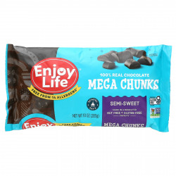 Enjoy Life Foods, Mega Chunks, полусладкий шоколад, 283 г (10 унций)