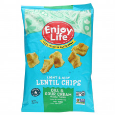 Enjoy Life Foods, Легкие и воздушные чечевичные чипсы, со вкусом укропа и сметаны, 113 г (4 унции)