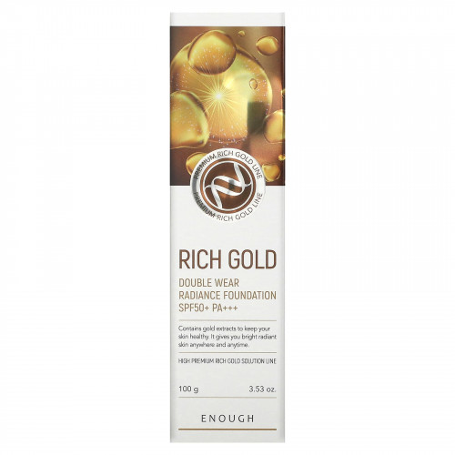 Enough, Rich Gold, тональная основа Double Wear Radiance SPF50 + PA +++, No 13, 100 г (3,53 унции)
