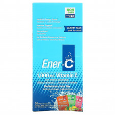 Ener-C, витамин C, смесь для приготовления мультивитаминного напитка, ассорти, 1000 мг, 30 пакетиков, 282,9 г (9,9 унции) в каждом