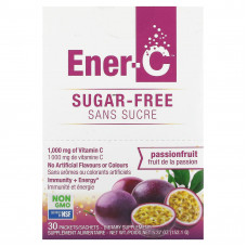 Ener-C, Витамин C, мультивитаминная смесь для напитков, маракуйя без сахара, 1000 мг, 30 пакетиков по 5,07 г (0,2 унции)