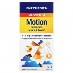 Enzymedica, Магний, движение, 120 капсул