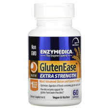 Enzymedica, GlutenEase, Extra Strength, 60 капсул