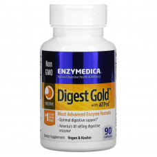 Enzymedica, Digest Gold с ATPro, добавка с пищеварительными ферментами, 90 капсул