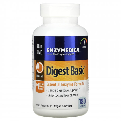 Enzymedica, Digest Basic, формула с основными ферментами, 180 капсул