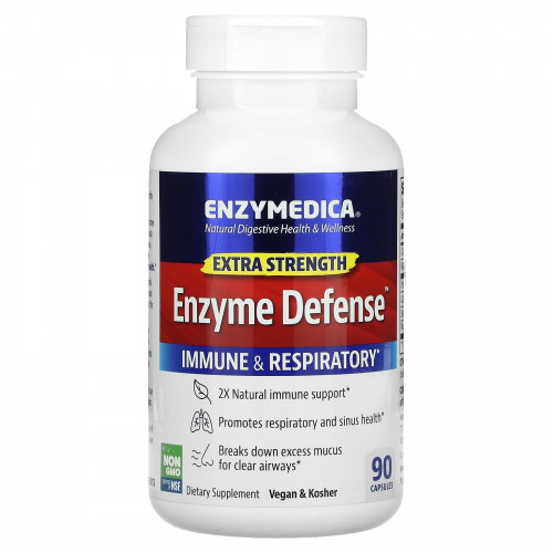 Enzymedica, Enzyme Defense, усиленный, 90 капсул