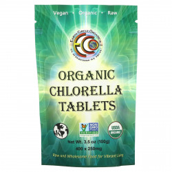 Earth Circle Organics, органическая хлорелла в таблетках, 62,5 мг, 400 таблеток, 100 г (3,5 унции)