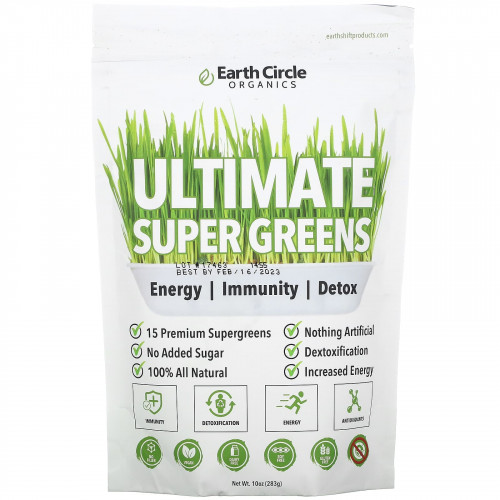 Earth Circle Organics, Ultimate Super Greens, 283 г (10 унций)