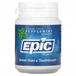 Epic Dental, Жевательная резинка с перечной мятой, 50 штук