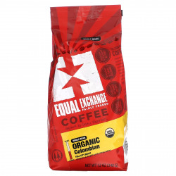 Equal Exchange, Органический кофе, колумбийский, цельные зерна, полная обжарка, 340 г (12 унций)