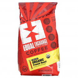 Equal Exchange, Органический кофе, французская обжарка, цельные зерна, 907 г (2 фунта)