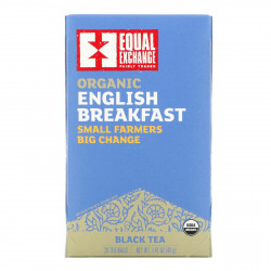 Equal Exchange, Organic English Breakfast, черный чай, 20 чайных пакетиков, 40 г (1,41 унции)