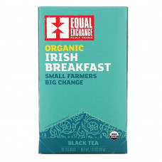 Equal Exchange, Organic Irish Breakfast, черный чай, 20 чайных пакетиков, 40 г (1,41 унции)