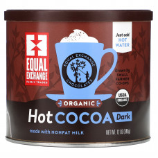 Equal Exchange, органическое горячее какао, темное, 340 г (12 унций)