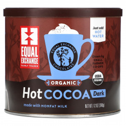 Equal Exchange, органическое горячее какао, темное, 340 г (12 унций)