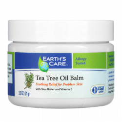 Earth's Care, бальзам с маслом чайного дерева, с маслом ши и витамином Е, 71 г (2,5 унции)