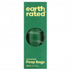 Earth Rated, Пакеты для отходов для собак, без запаха, 300 пакетов