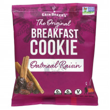 Erin Baker's, The Original Breakfast Cookie, Oatmeal Raisin, 12 Cookies,  3 oz (85 g) Each (Товар снят с продажи) 