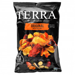 Terra, настоящие овощные чипсы, оригинальные, с морской солью, 141 г (5 унций)