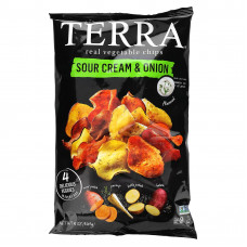 Terra, настоящие овощные чипсы, сметана и лук, 141 г (5 унций)