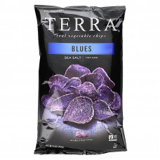 Terra, настоящие овощные чипсы, голубика, морская соль, 141 г (5 унций)