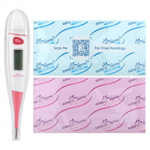 Easy@Home, набор для теста на репродуктивную систему, 50 тестов на овуляцию, 20 тестов на беременность, 1 шт. базальный термометр, набор из 141 шт.