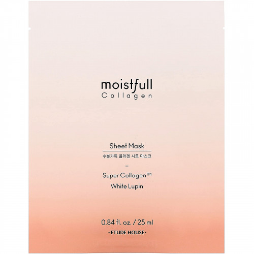 Etude, Moistfull Collagen, Beauty Sheet Mask, 1 Sheet, 0.84 fl oz (25 ml)