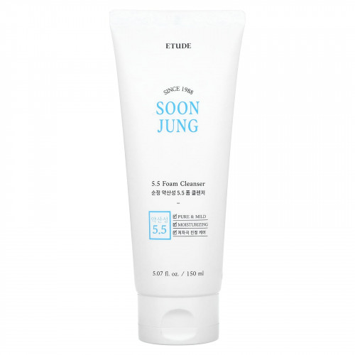 Etude, Soon Jung, очищающая пенка 5,5, 150 мл (5,07 жидк. Унции) (Товар снят с продажи) 