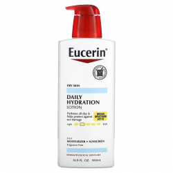 Eucerin, ежедневный увлажняющий лосьон, SPF 15, без отдушек, 500 мл (16,9 жидк. унции)