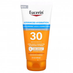 Eucerin, Advanced Hydration, легкий солнцезащитный лосьон, SPF 30, без отдушек, 150 мл (5 жидк. Унций)