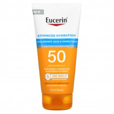 Eucerin, Advanced Hydration, легкий солнцезащитный лосьон, SPF 50, без отдушек, 150 мл (5 жидк. Унций)