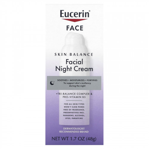 Eucerin, Skin Balance, ночной крем для лица, 48 г (1,7 унции)