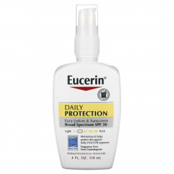 Eucerin, ежедневный солнцезащитный лосьон для лица, SPF 30, без отдушки, 118 мл (4 жидк. унции)