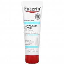 Eucerin, усовершенствованный восстанавливающий крем для ног, без запаха, 85 г (3 унции)
