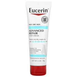 Eucerin, усовершенствованный восстанавливающий крем для ног, без запаха, 85 г (3 унции)