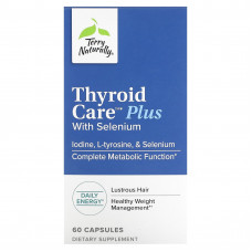 Terry Naturally, Thyroid Care Plus, забота о щитовидной железе, 60 капсул