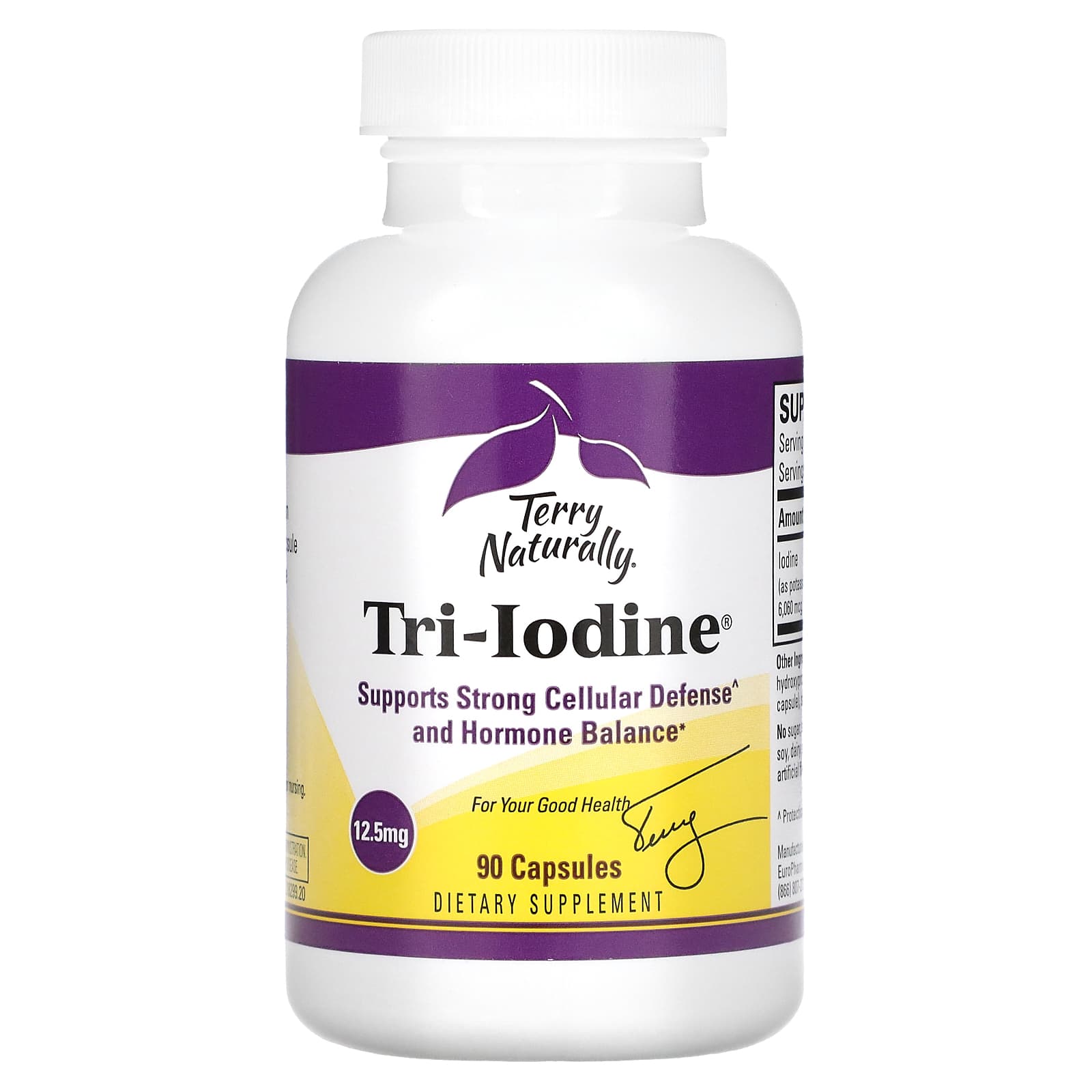 Terry Naturally, Tri-Iodine, 12,5 мг, 90 капсул