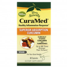 Terry Naturally, CuraMed, куркумин для улучшенной усвояемости, 500 мг, 60 капсул